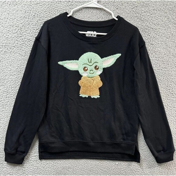 Star Wars Other - Star Wars The Mandalorian Baby Yoda Sweatshirt Junior Large Black The Child
